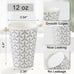 180 Pack 12 oz Disposable Coffee Cups, Leakproof Hot Drink Cups for Cafe, Office