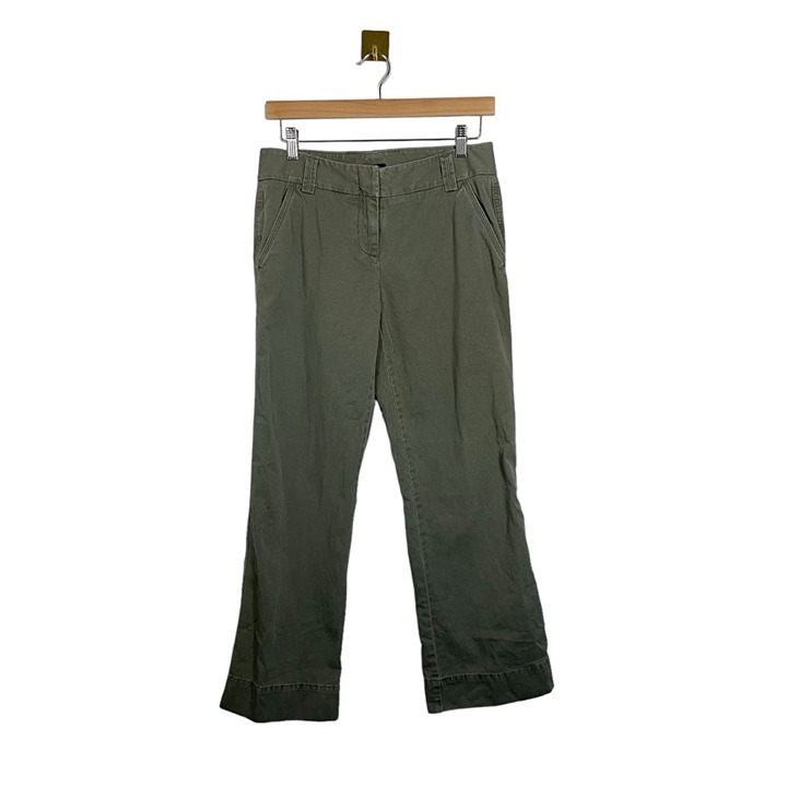 J. Crew Women’s Favorite Fit Straight Leg Chino Pants Olive Green Size 4 Short