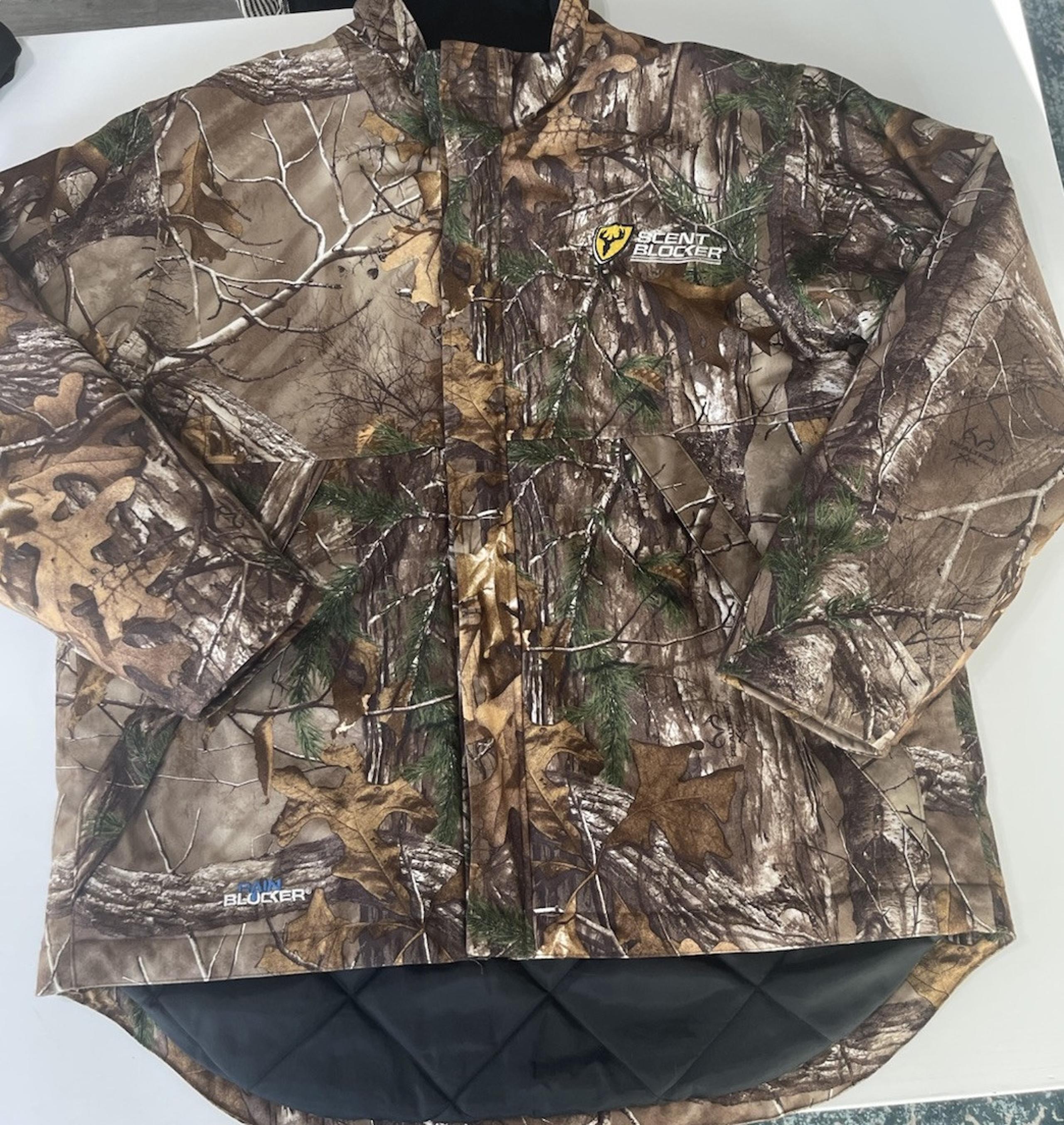 Scent Blocker Rain Blocker S3 Jacket Mens Large Brown Full Zip Realtree Quilt Ln