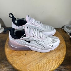 Nike Air Max 270 Men's Size 8 White Black Shoes Sneakers AH8050-100