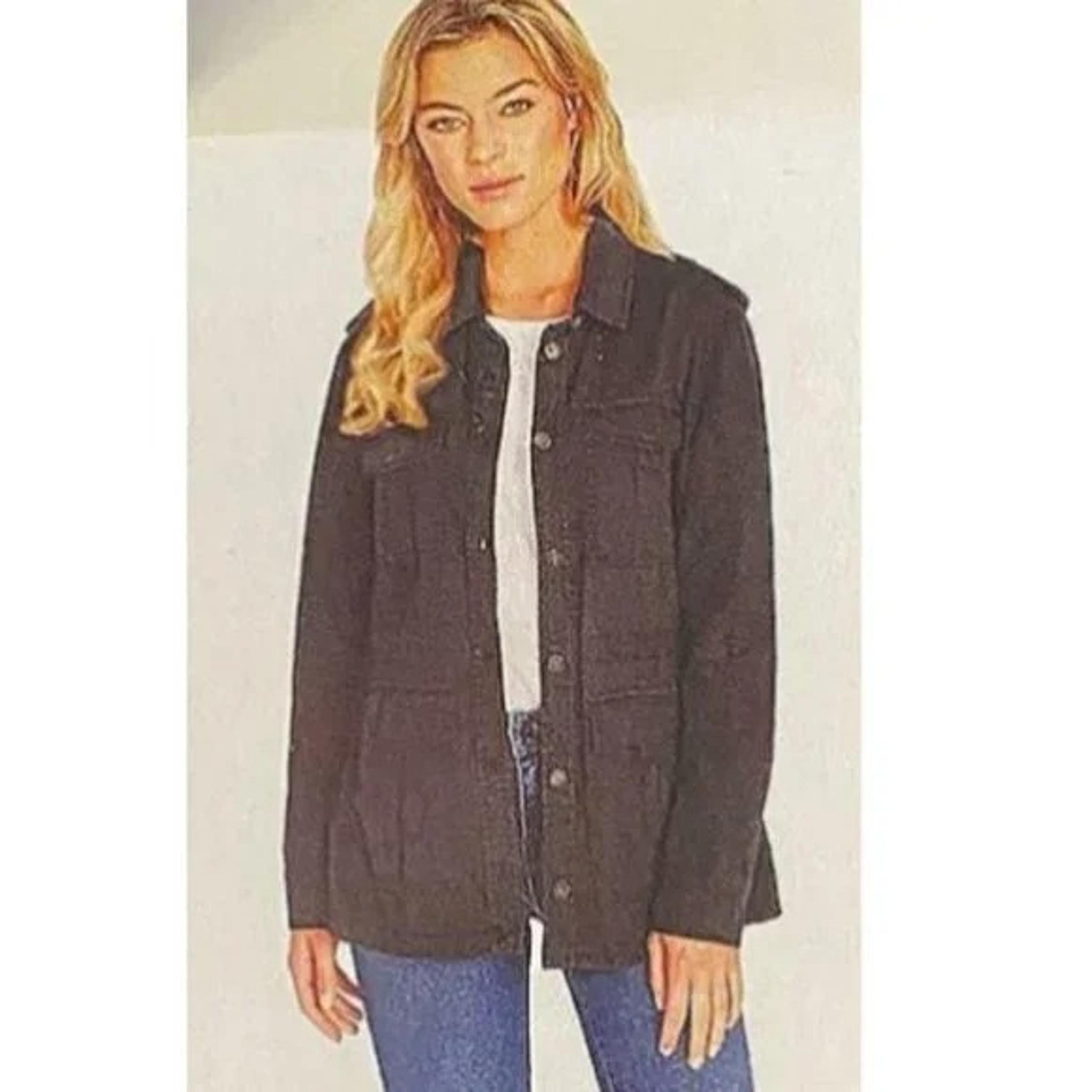 NWT Buffalo David Bitton Women's Black Military Style Jacket Size S $45 C370