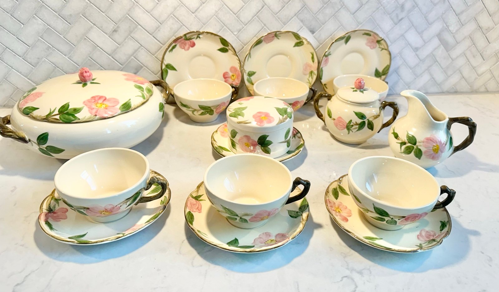Franciscan Desert Rose Tea Set
