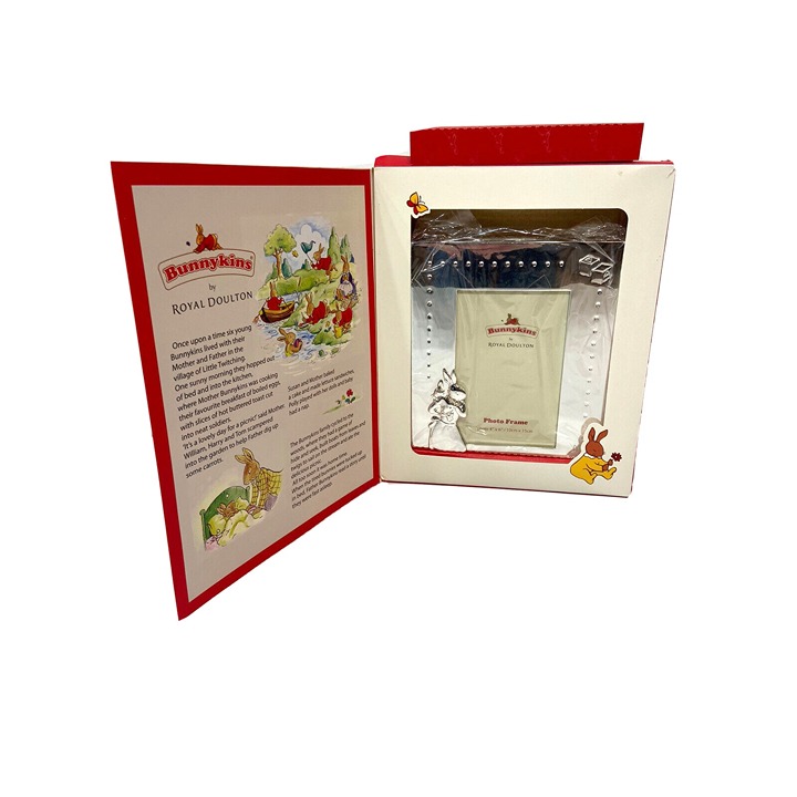 Royal Doulton Bunnykins Picture Frame 4x6 Silver Plated Nursery Baby Decor