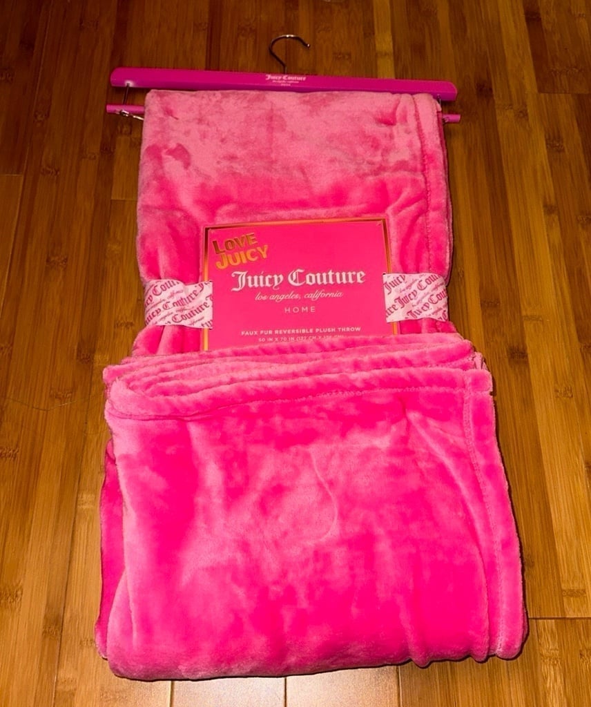 Juicy Couture Pink Throw Blanket