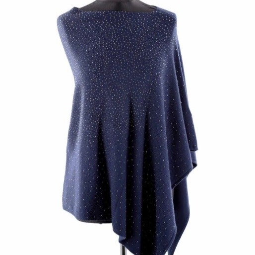 LA FIORENTINA Rhinestone Embellished Poncho