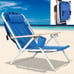 Backpack Beach Chair Folding Portable Chair Blue Solid Camping Hiking Fishing