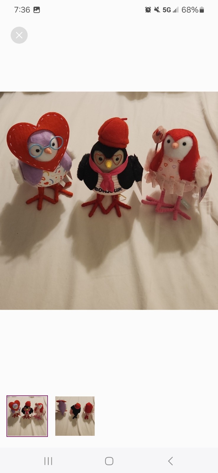 Spritz valentine's retired birds nwt