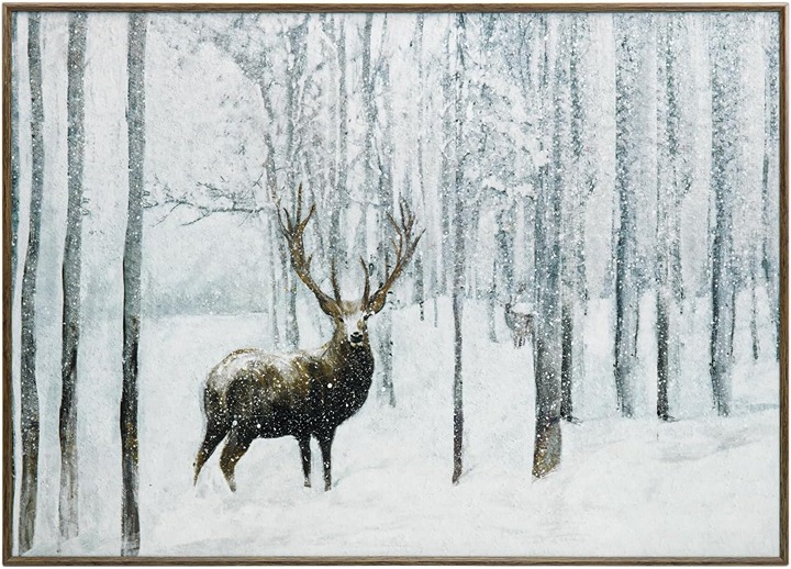 Canvas Wall Art Framed Christmas Wall decoration 16x24 Inch