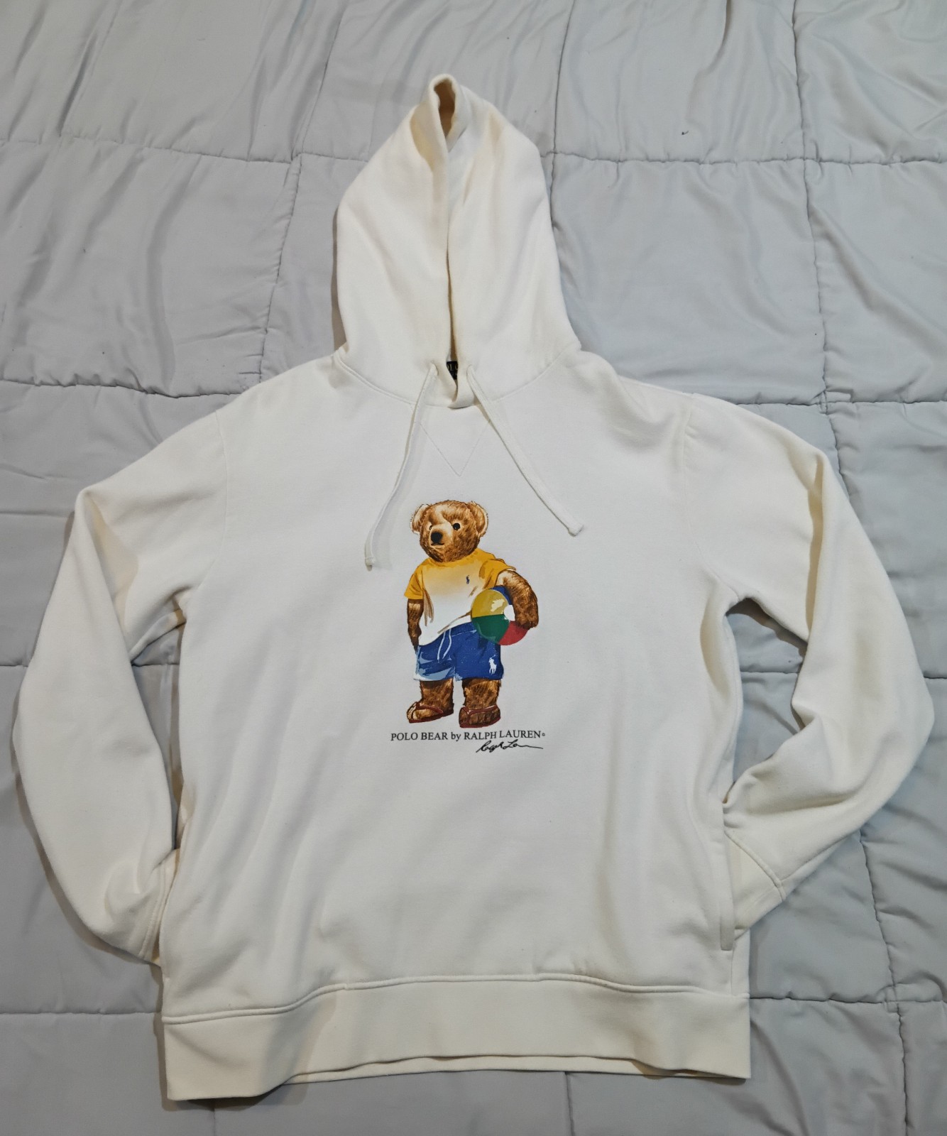 Ralph Lauren Polo Bear Fleece Hoodie for Men Size Large