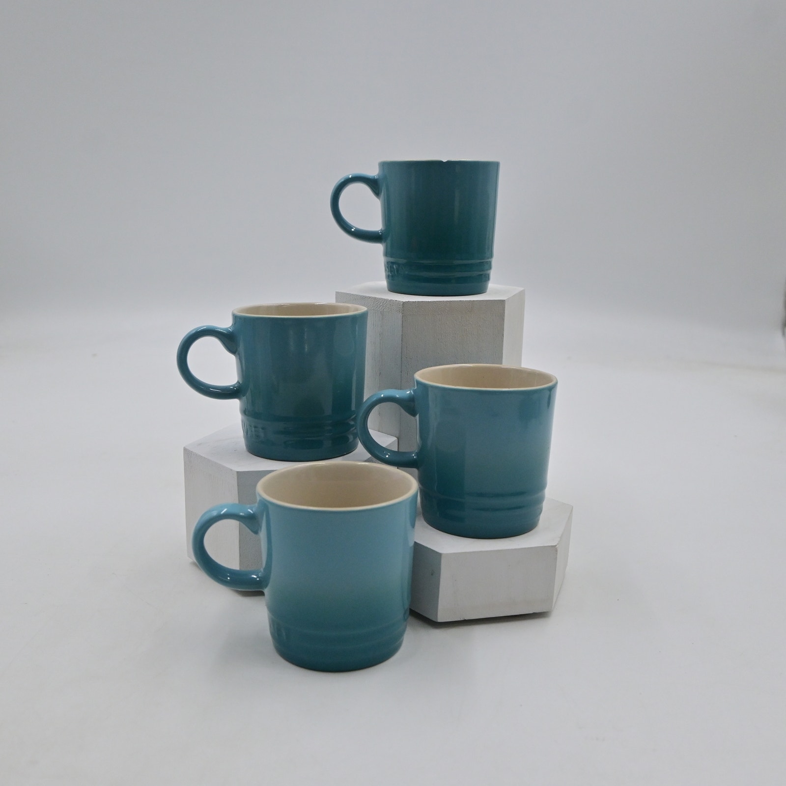 Le Creuset Marine Blue Espresso Turkish Mugs Set Of 4