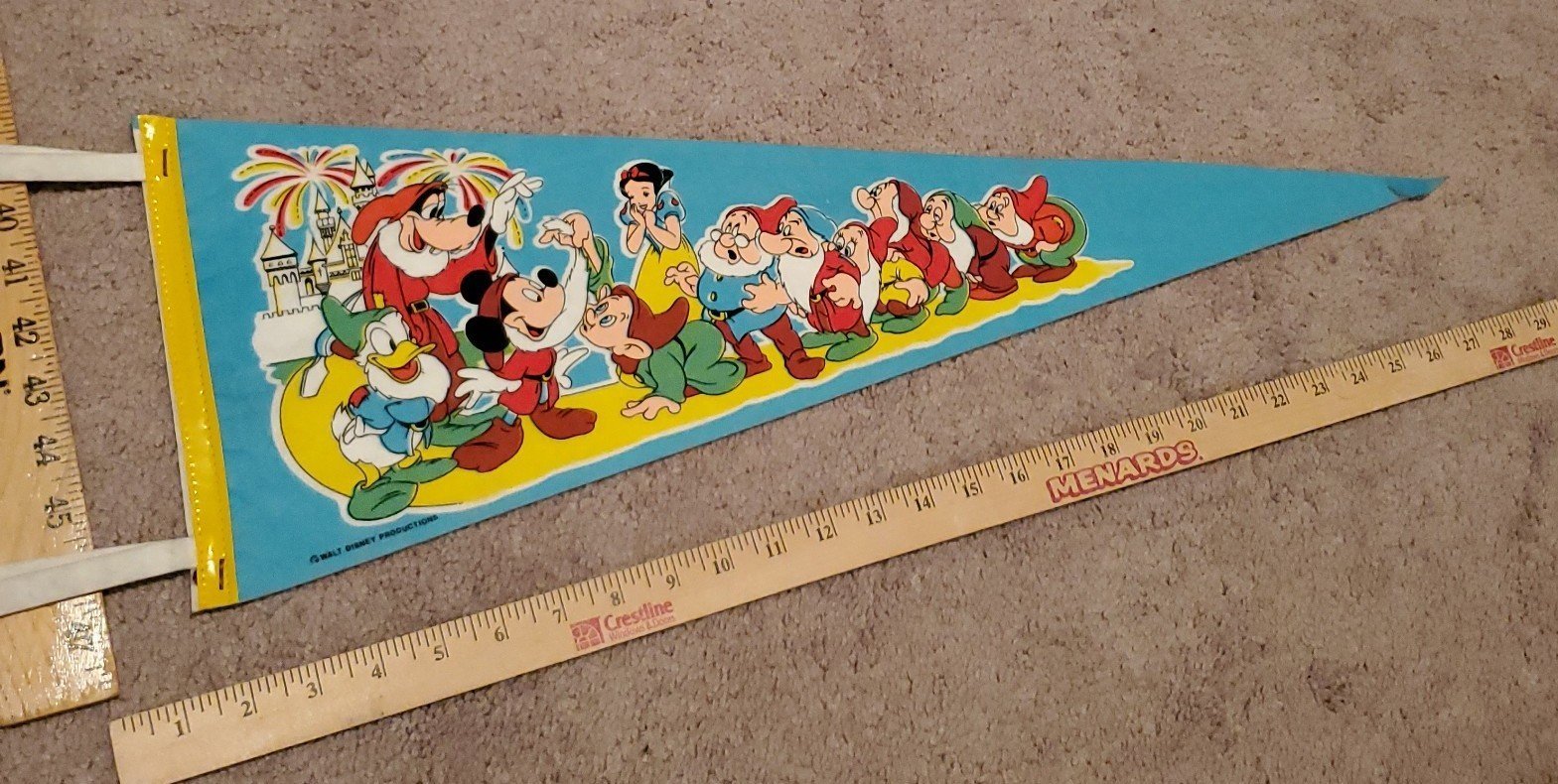 Walt Disney Snow White & Mickey Mouse Pennant