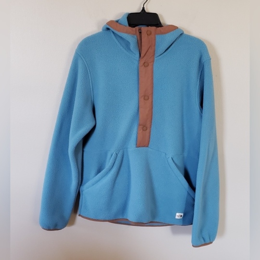 The North Face Carbondale Men's Blue & Brown Pullover Hoodie Size Small