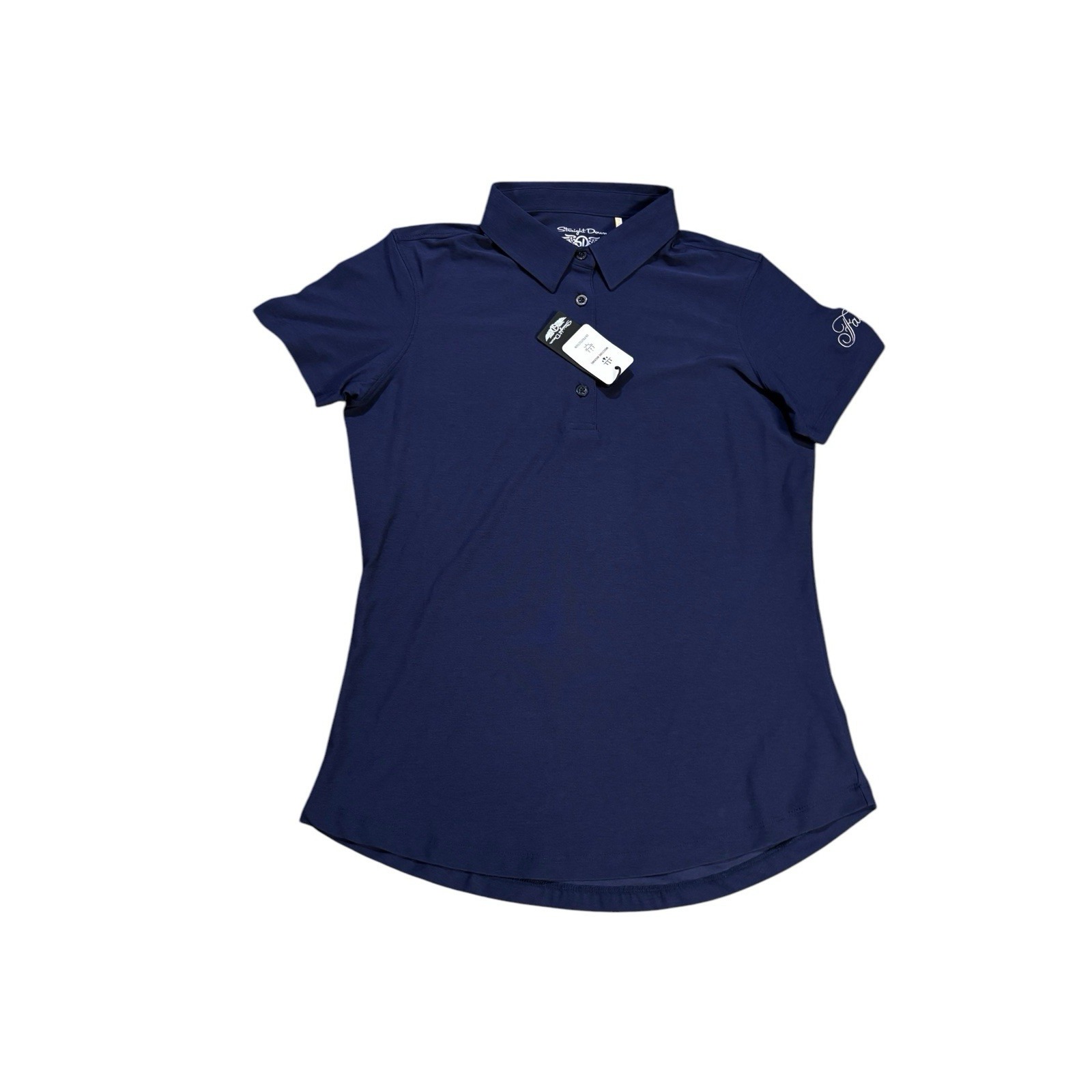 Straight Down X Fairmont Golf Polo Navy Blue Women's Size Small Summer