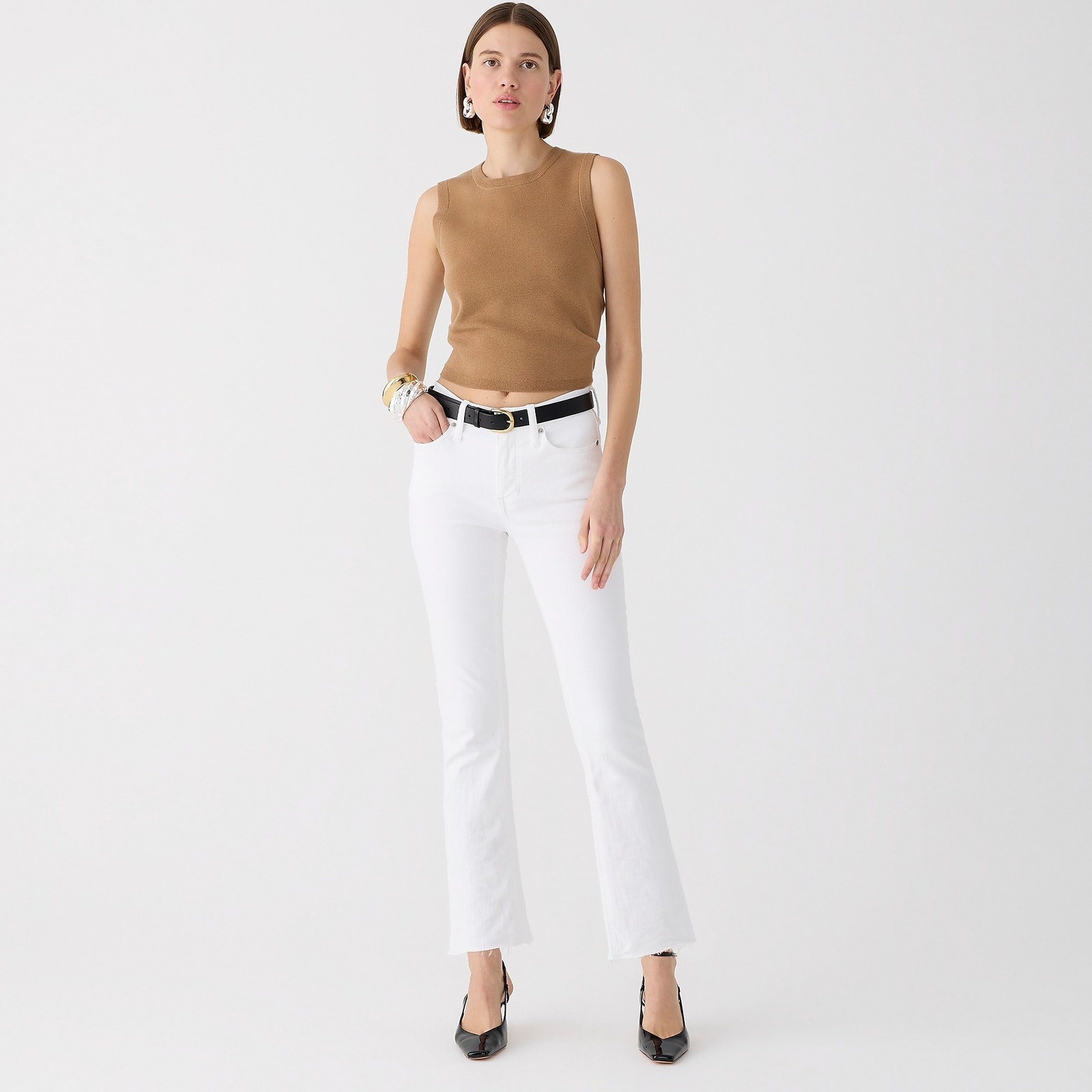 J.Crew 9 Demi-boot Crop Jean White 29