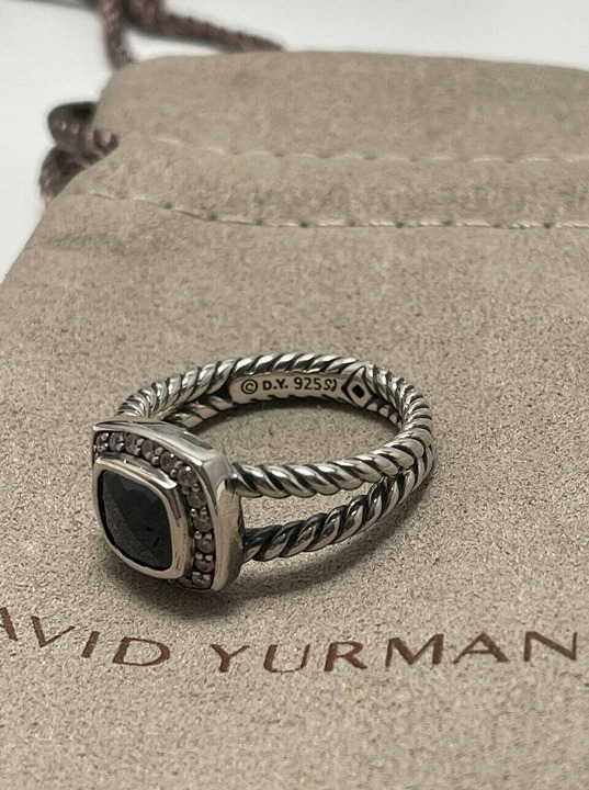 Davey Black Onyx and Pavé Diamond Ring