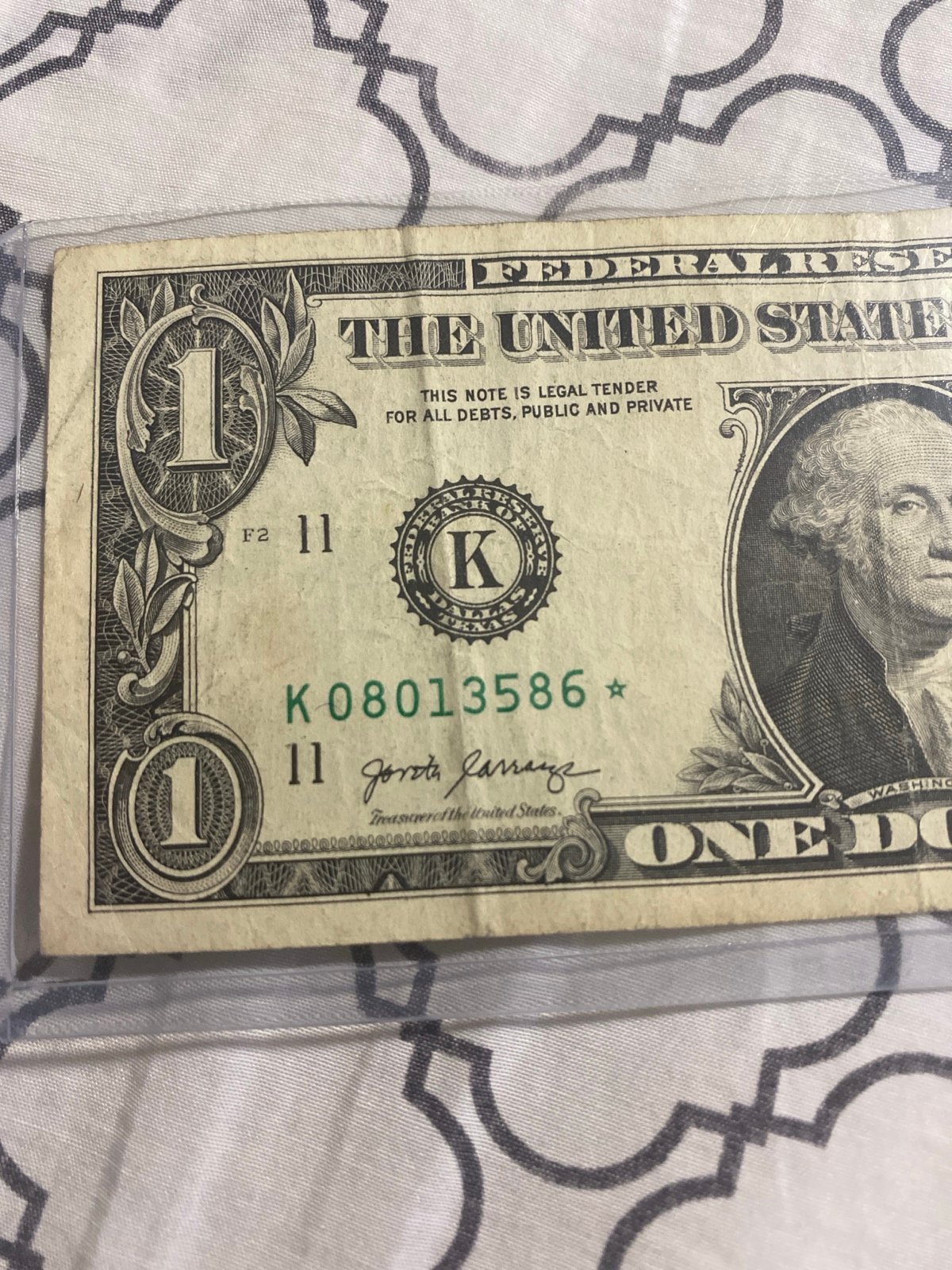 1 Dollar Bill Star Note