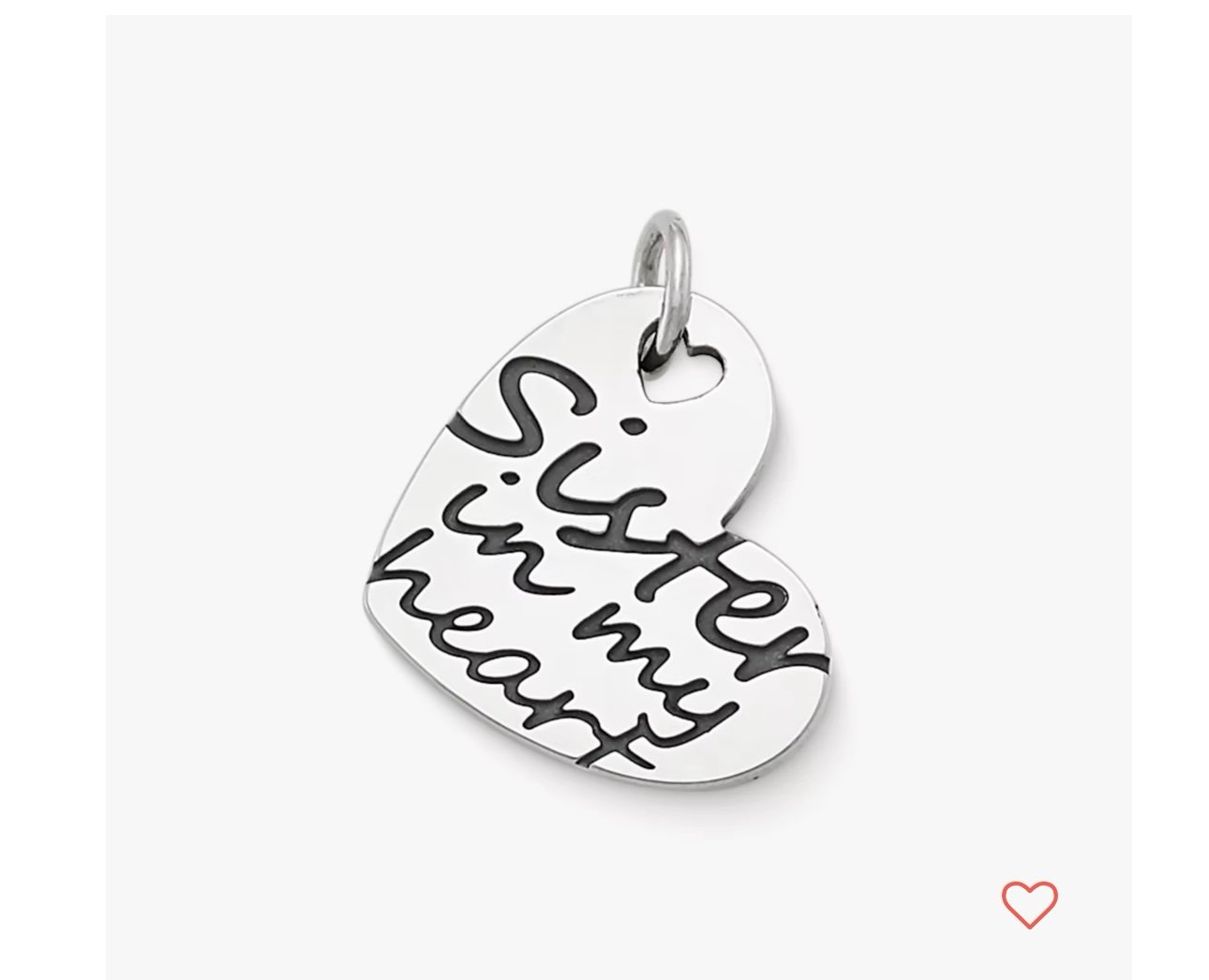 James avery Sister in My Heart Charm