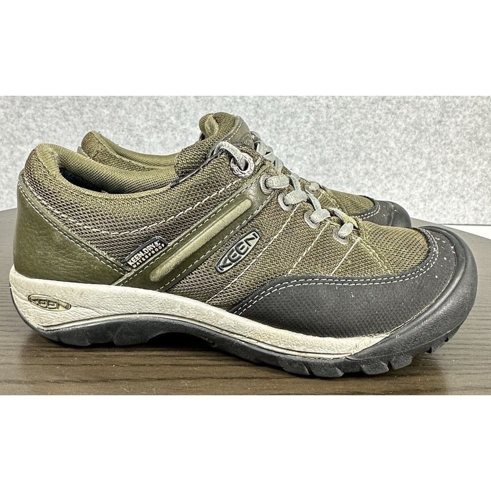 KEEN Presidio Sport Hiking Shoes Womens Size 5 Green Mesh Waterproof Keen Dry
