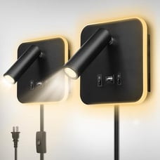 Reading Light Rechargeable Wall Sconces Set of 2 Led Lamp