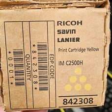 Ricoh Savin Lanier Yellow IM C2500H Toner Cartridge 842308 OEM