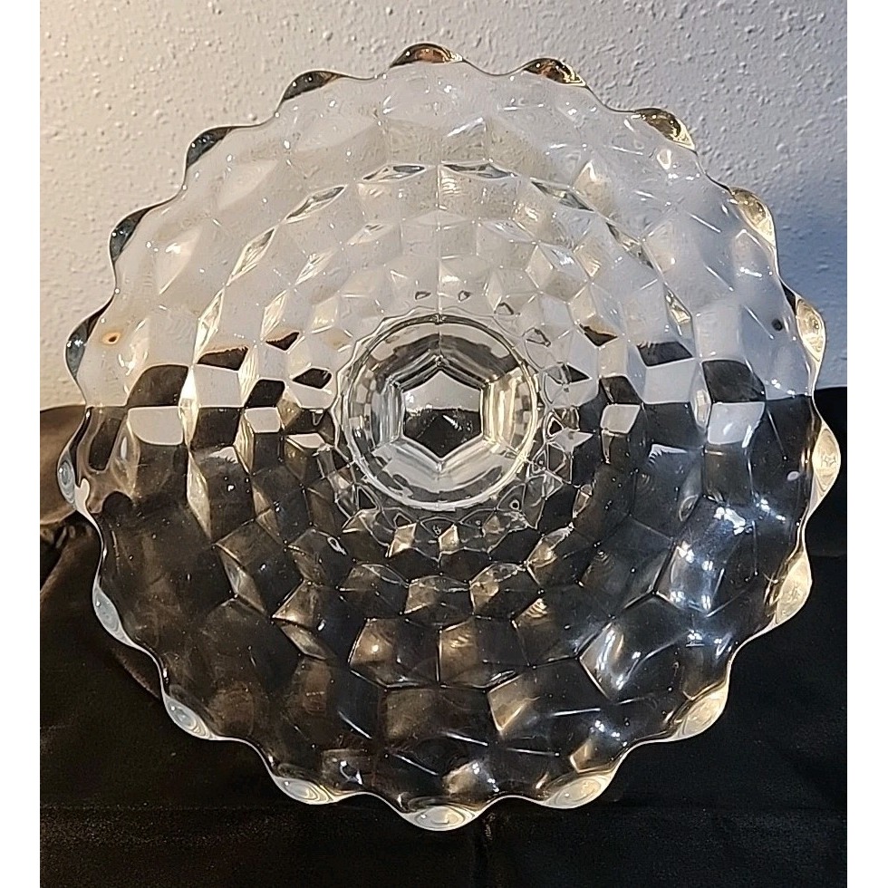 Vintage Fostoria American 10 3/8 Pedestal Cake Stand 1970