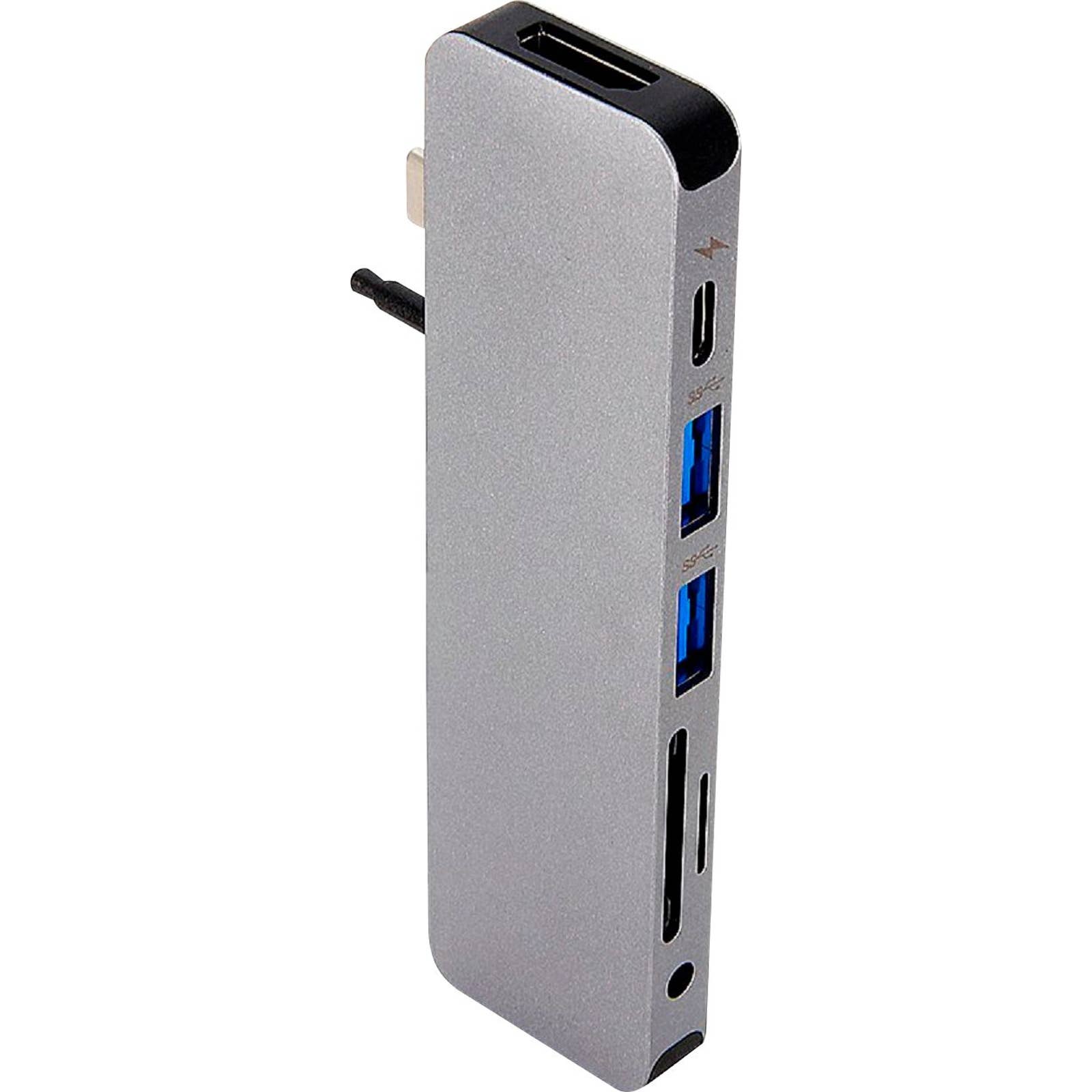 Hyper - GN21D-GRAY HyperDrive 7-Port Universal USB-C Hub - USB-C Docking Station