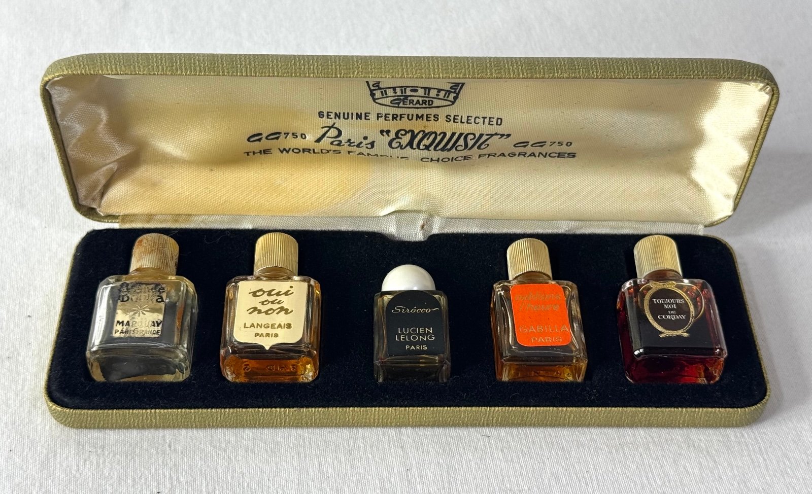 Vintage Gerard Paris Exquisit Miniature Perfume Set