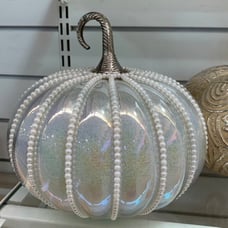 White Glass Fall Pumpkin !