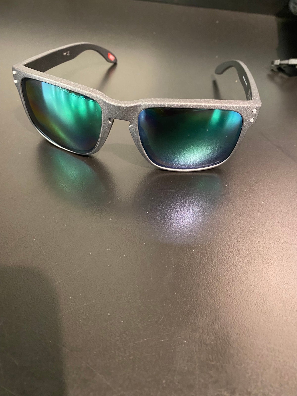 Oakley Holbrook Sunglasses Prizim Jade Polarized Lenses Steel Frame