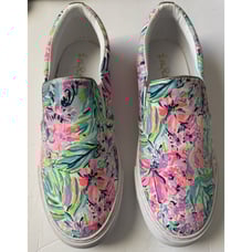 Lilly Pulitzer Multicolor Slip On Canvas Sneakers Sz 9M