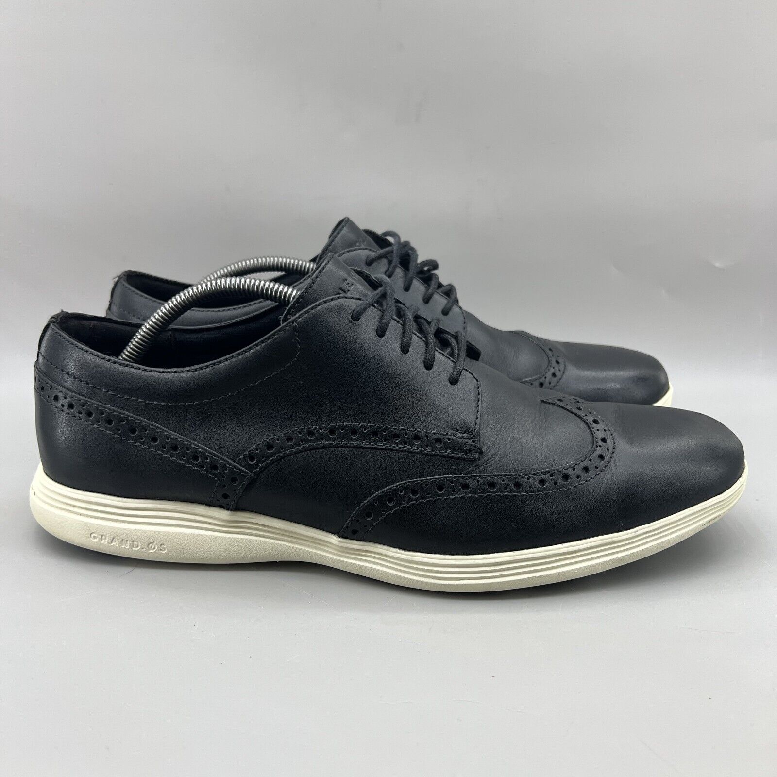 Cole Haan Grand OS Tour Oxford Men Size 13 M Black Leather Wingtip Comfort Shoes