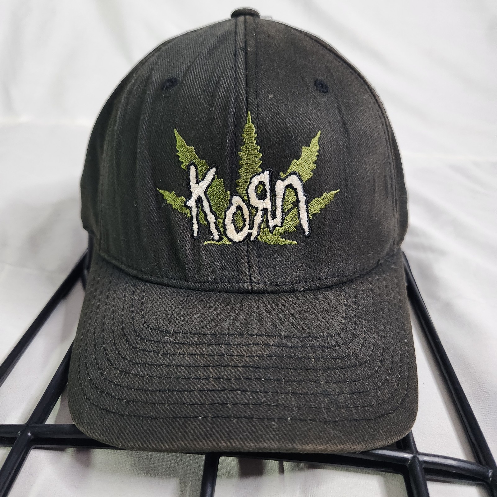 KORN Vintage Distressed Hat Cap Flex Fit S-M *READ*