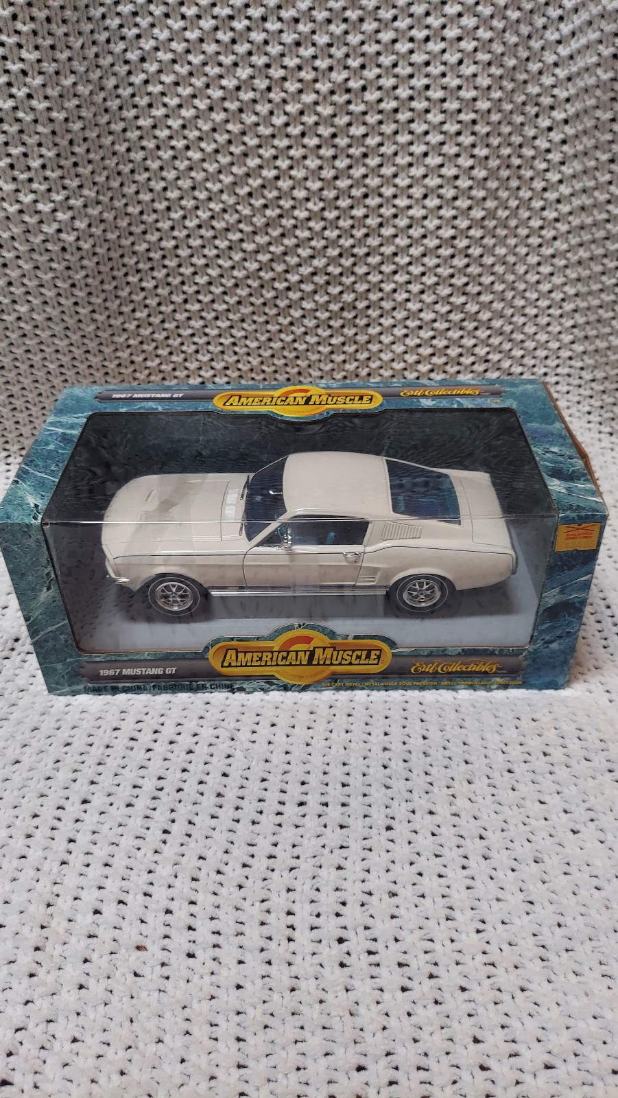 American Muscle Ertl 1967 Mustang GT Fastback 1/18 White Diecast Open Box