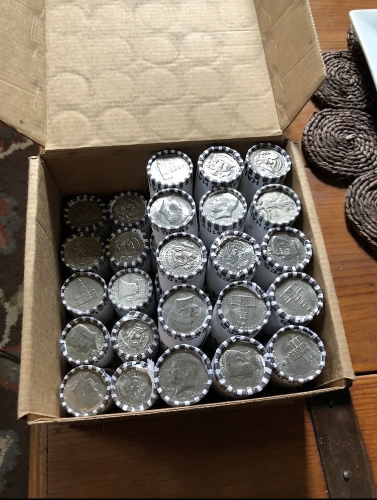 4 LOWEST PRICE UNSEARCHED Kennedy Half Dollar Rolls 80 Coin Lot. 40 Face Value