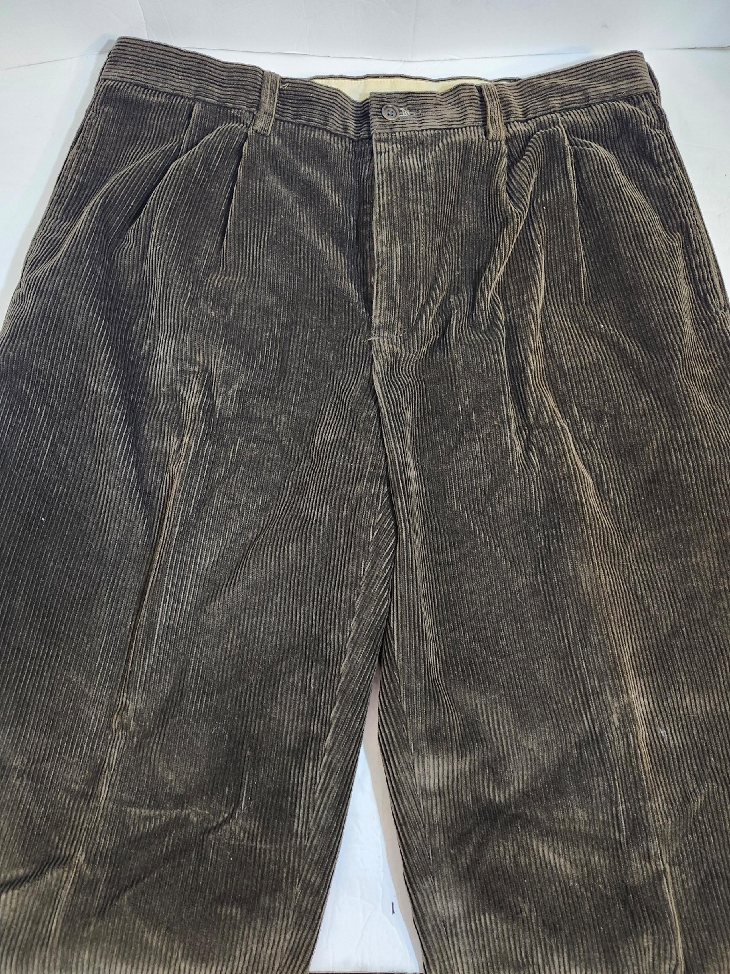 Brooks Brothers Corduroy Pants Mens 35x32 Brown Elliot Preppy Formal