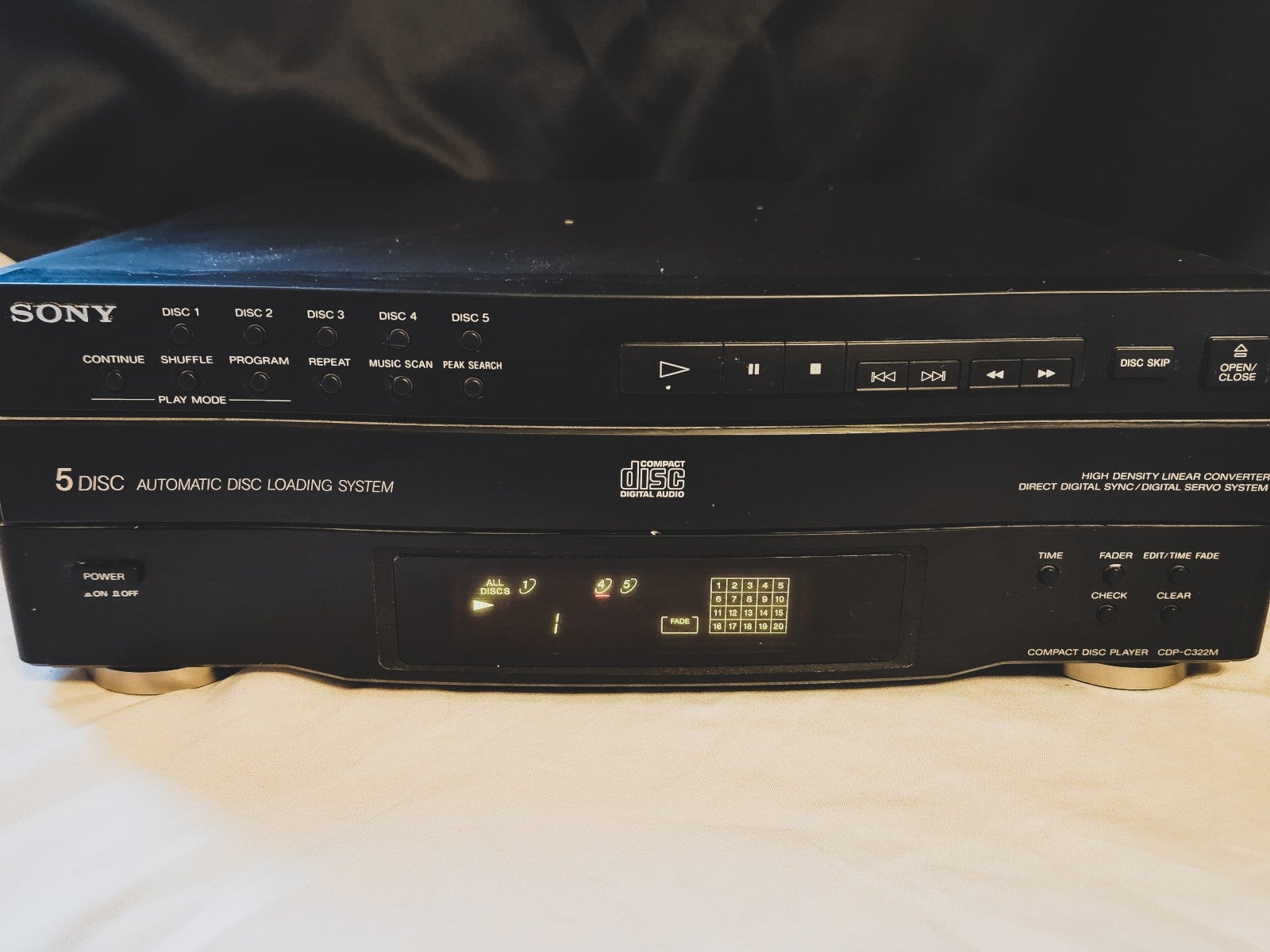 VINTAGE Sony 5 Disc Automatic Disc Loading System CDP-C322M | TESTED & WORKS