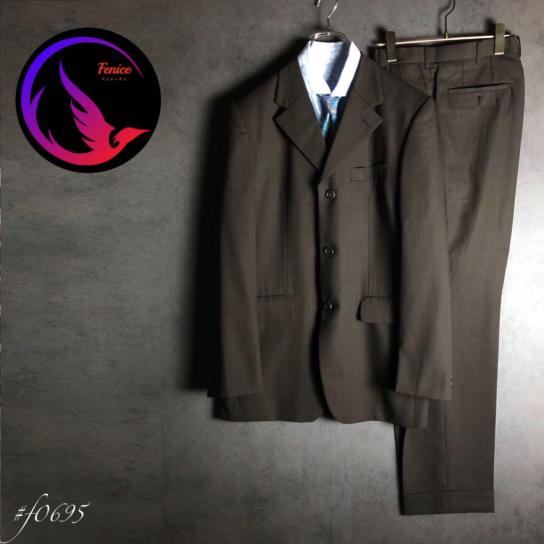 【Set of 3 outfits】 Suit set-up & Tie shirt Wool blend Backless Brown