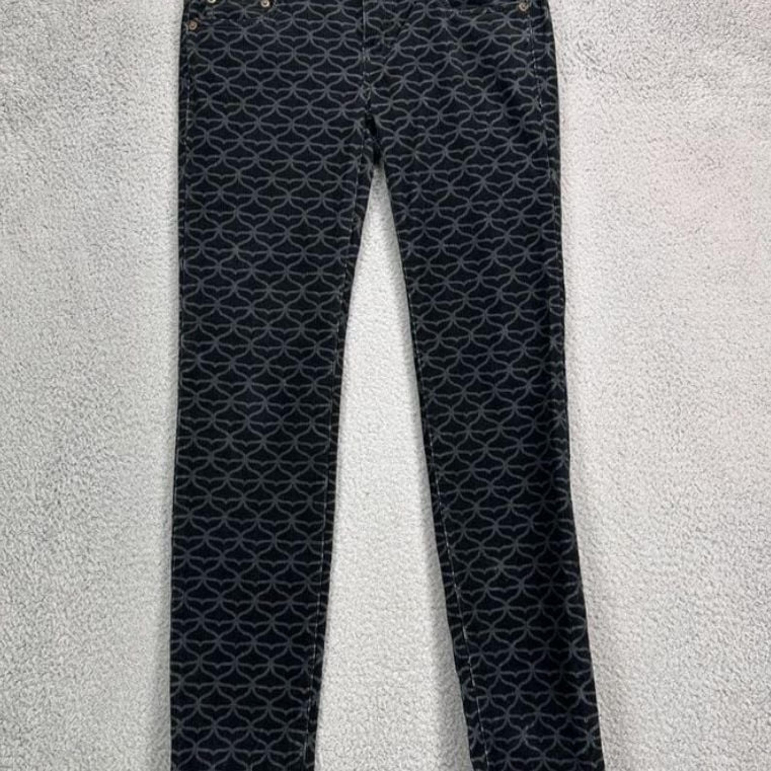 Vineyard Vines Corduroy Pants Womens 0 Black Whale Tail Print Casual Ladies