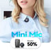 Wireless Lavalier Microphone for iPhone/Android with Lightning, USB C Mini Lapel