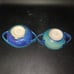 Vintage art pottery ramekins/small baking dishes/ovenware