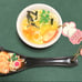 Food sample keychain gacha prize, 18 pieces.