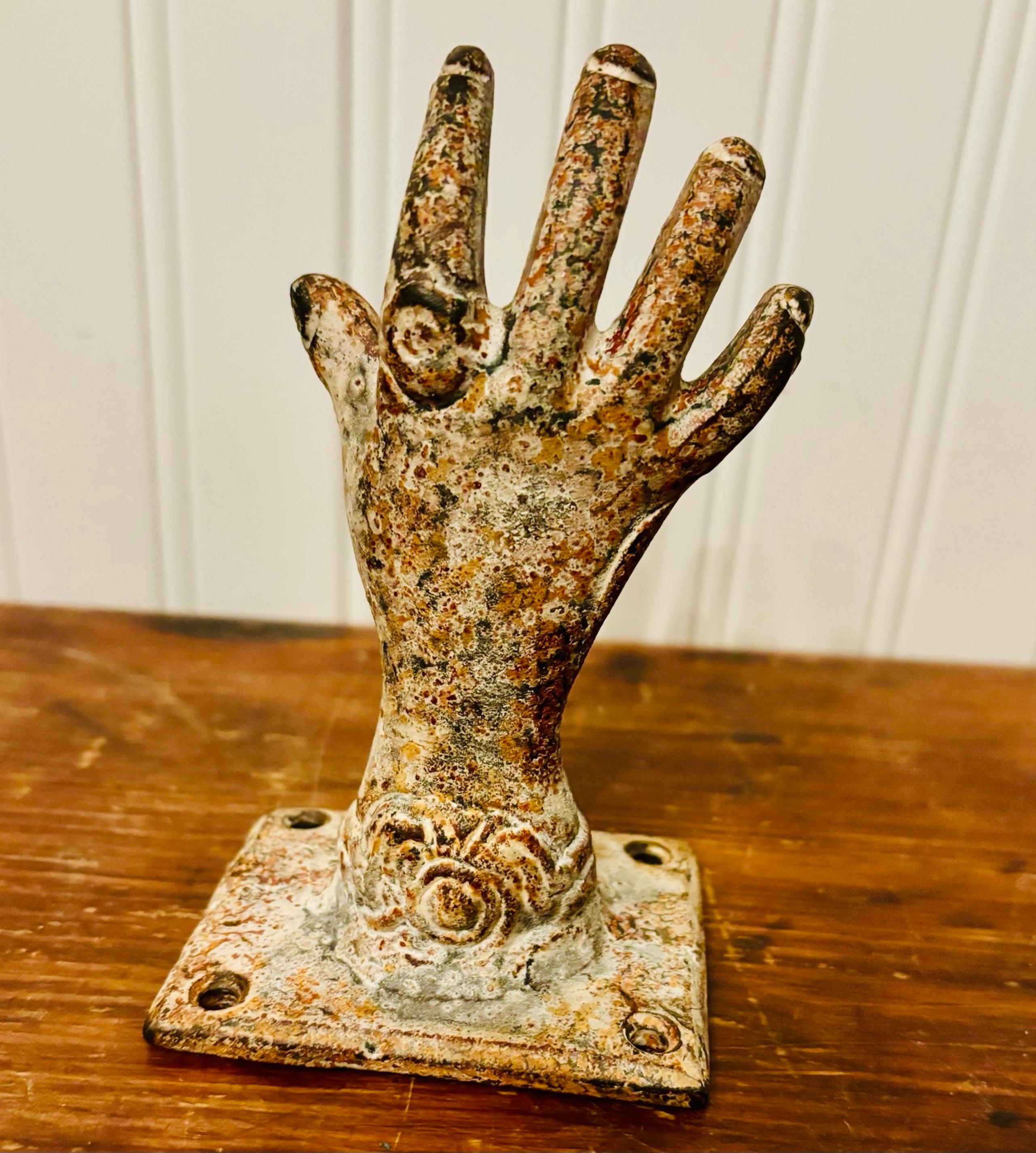 Vintage Cast Iron Hand Wall Hook