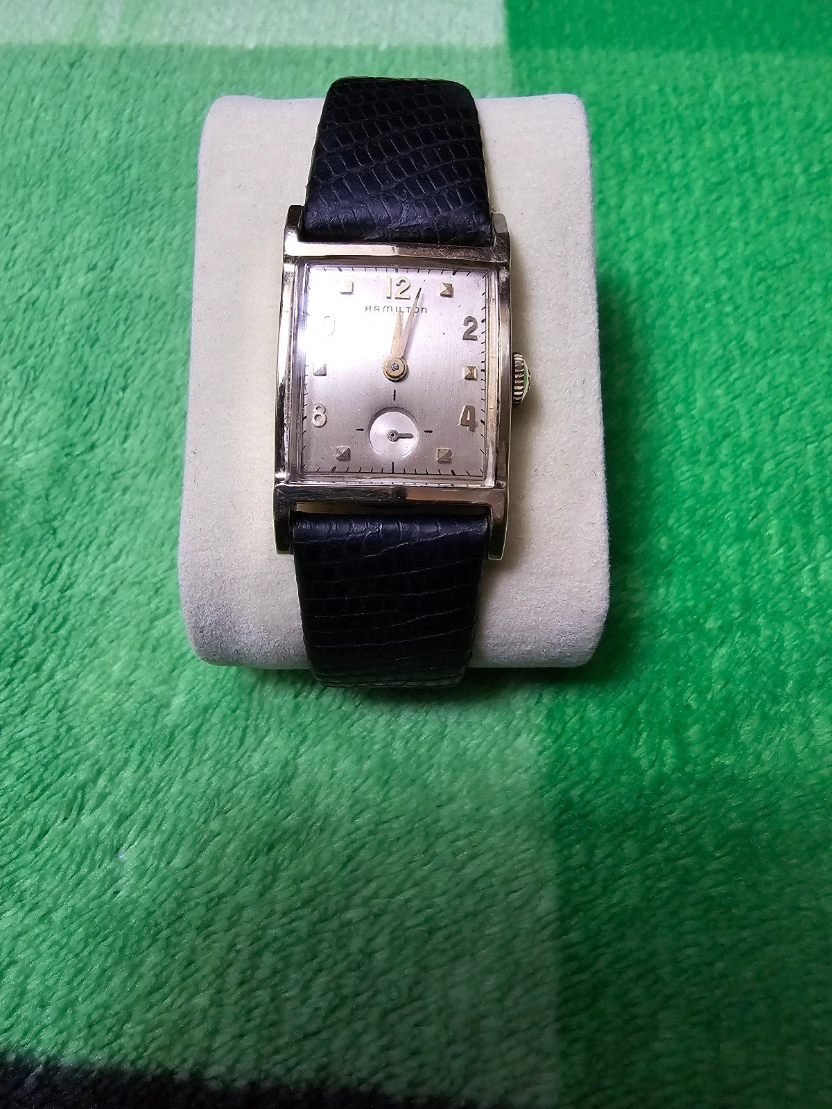 HAMILTON Men’s Vintage 14k Solid Gold STAFFORD 1950 Era Watch/w personal engravi