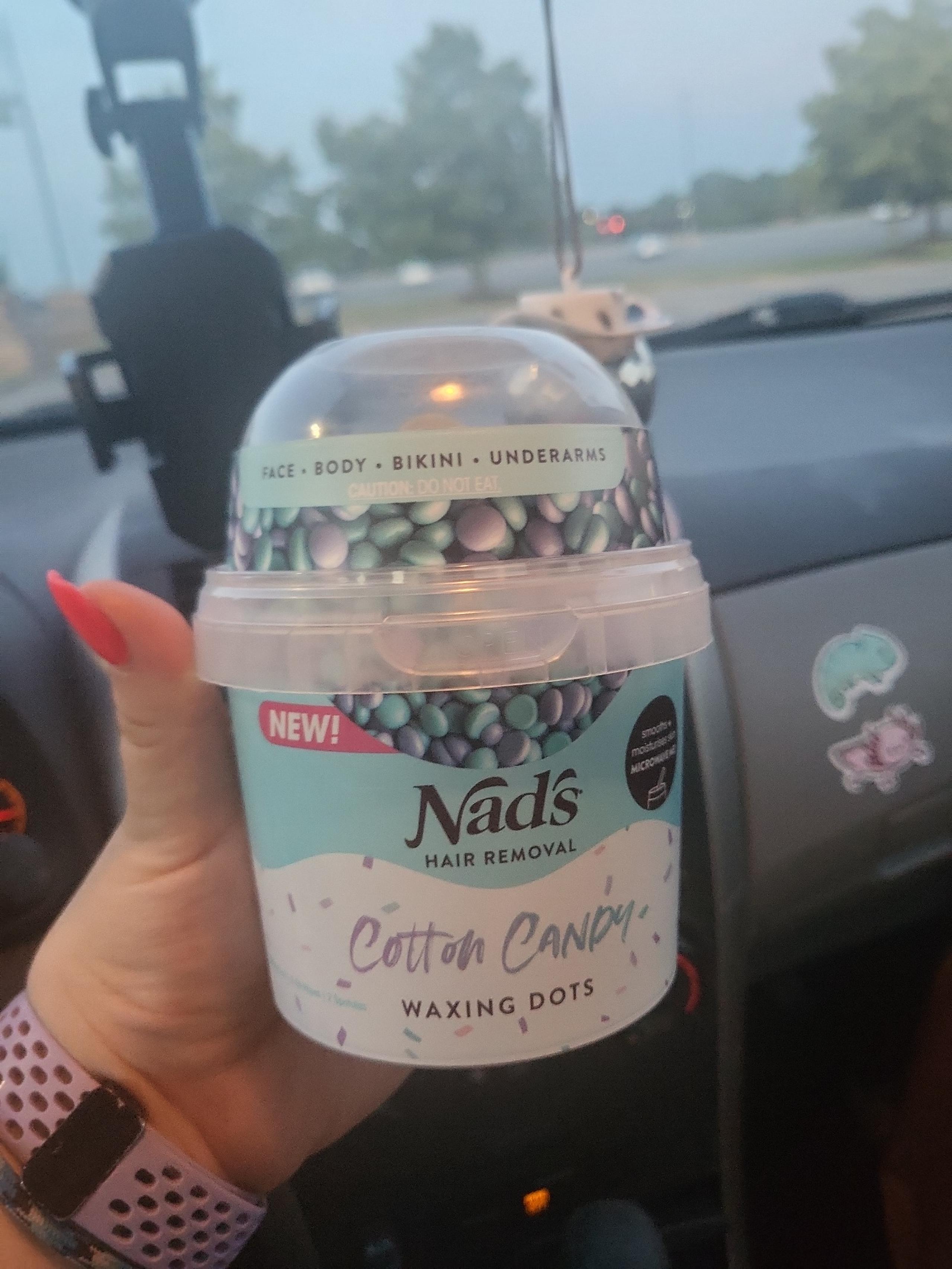 Nads cotton candy wax dots