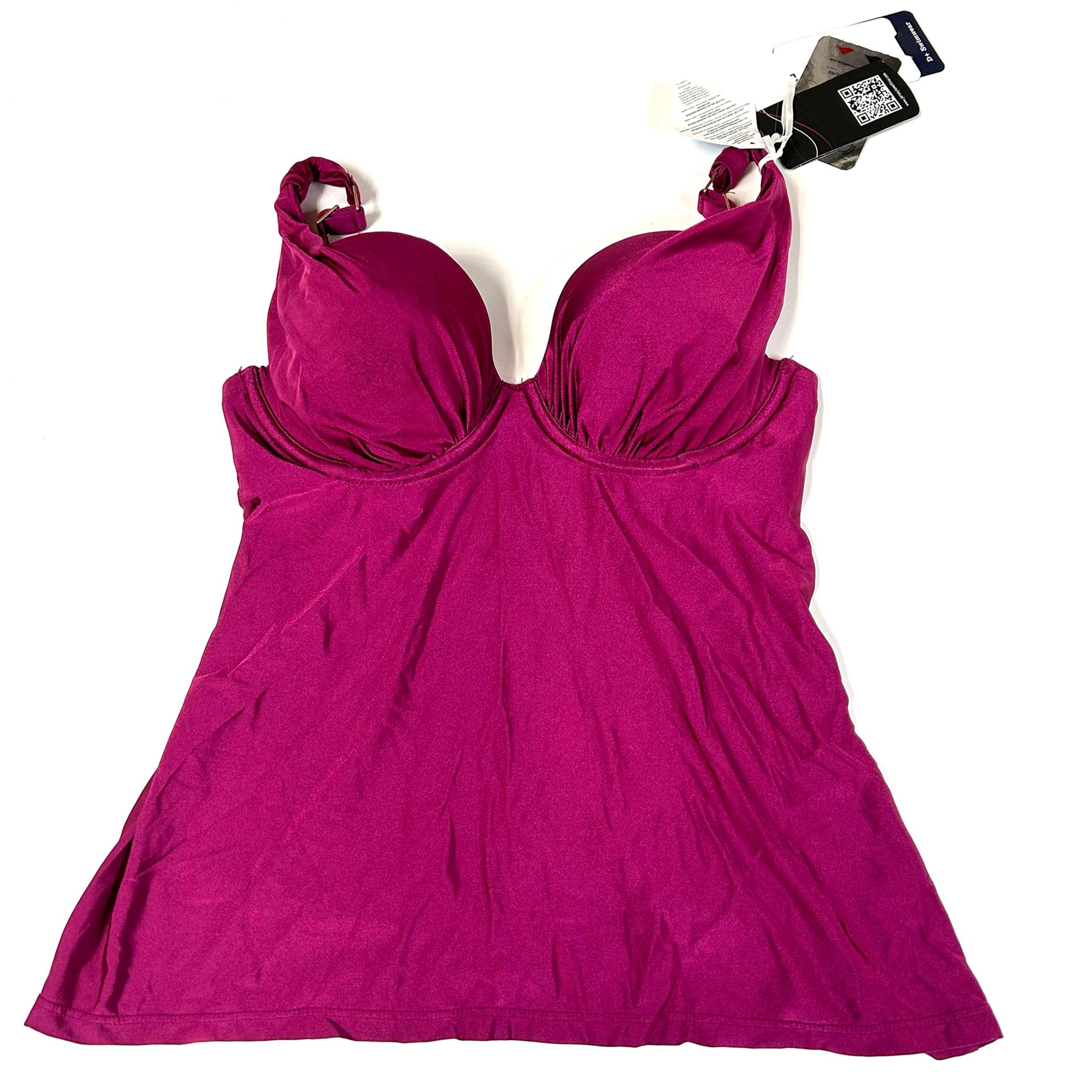NEW Panache Swim 30D Tankini Top Burgundy Halle SW0751 Underwire #2695