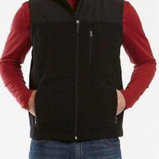Just Keep Livin’ Bonded Fleece Vest Blac