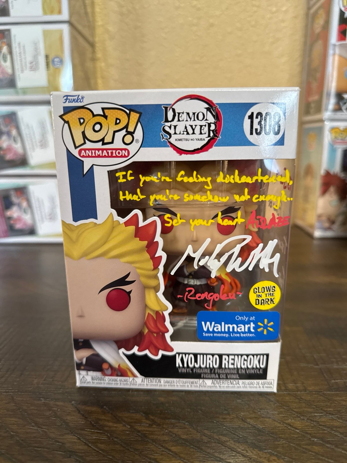 Signed funko rengoku demon slayer jsa