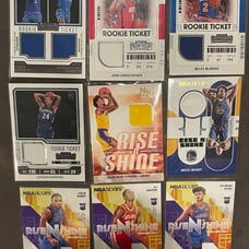 Lot Of 9 NBA RC Relic Cards Hoops & Contenders