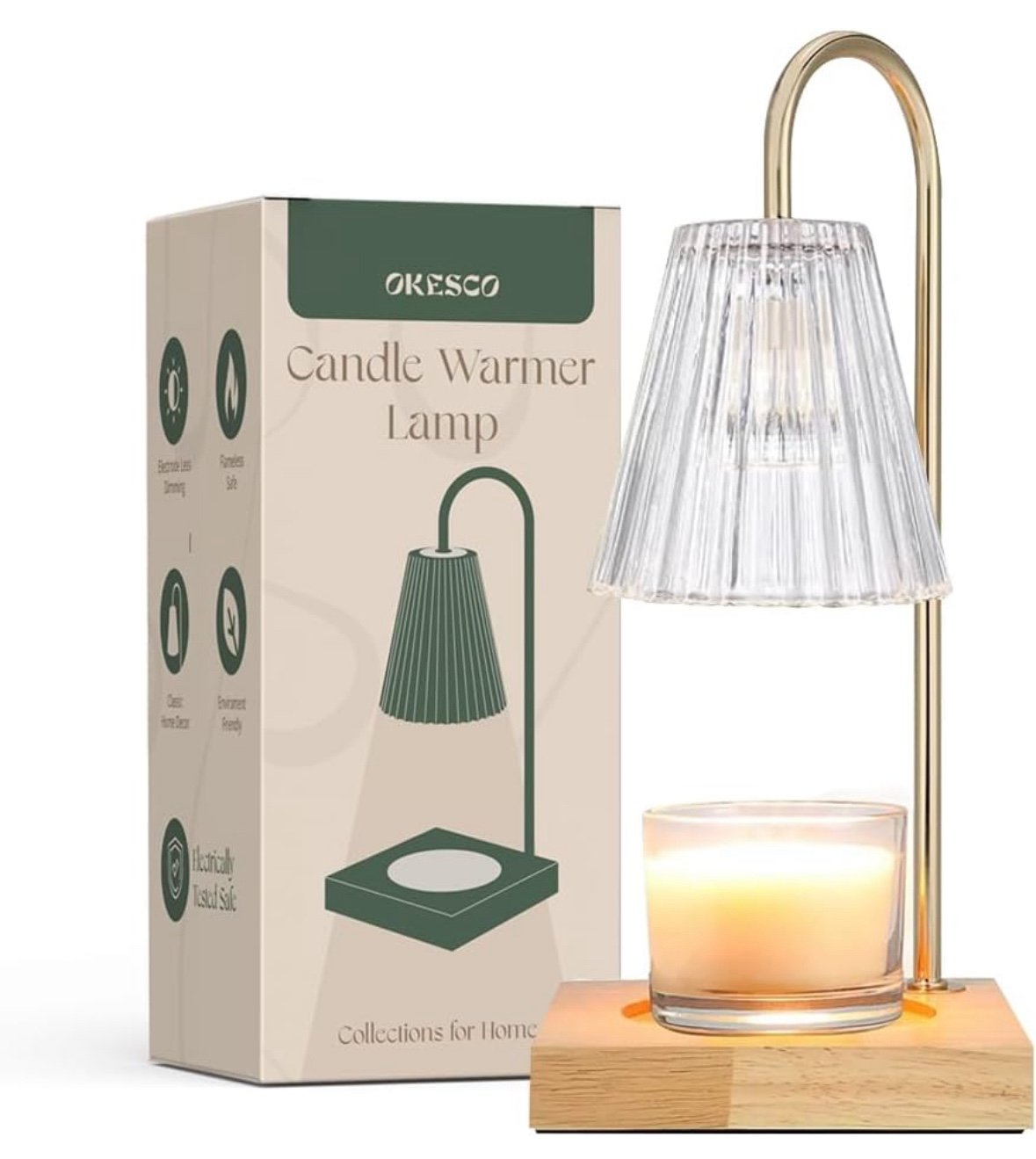 Candle Warmer Lamp with Timer (Clear)