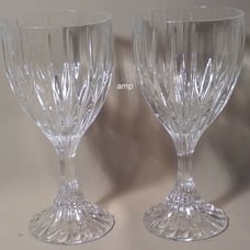 Mikasa Crystal Park Lane (Lot of 2) Water Goblets (6 7/8 tall) PERFECT!